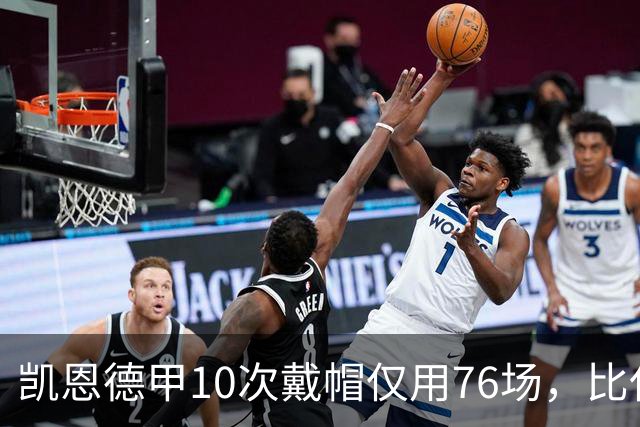 凯恩德甲10次戴帽仅用76场，比任何其他球员少85场